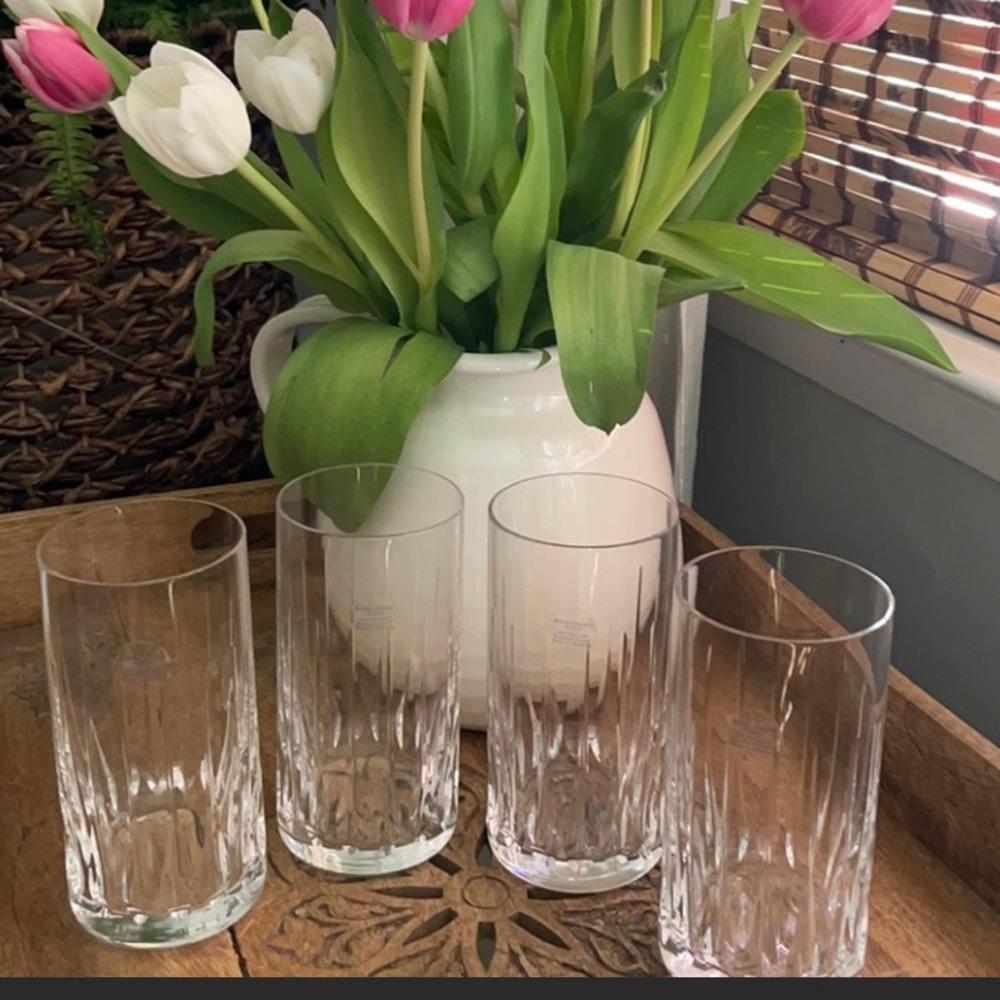 Handcut Crystal -24% Full Lead ~Calypso Hiball Glassware (4) 🥃 - Picture 2 of 15